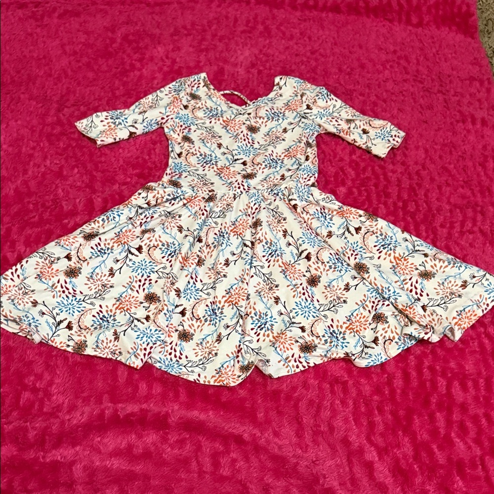 Dot Dot Smile Fall Floral Twirl Kids Dress